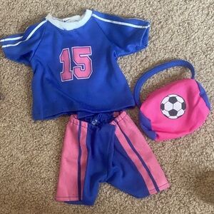 3 piece doll soccer outfit & gym bag 🥅 ⚽️